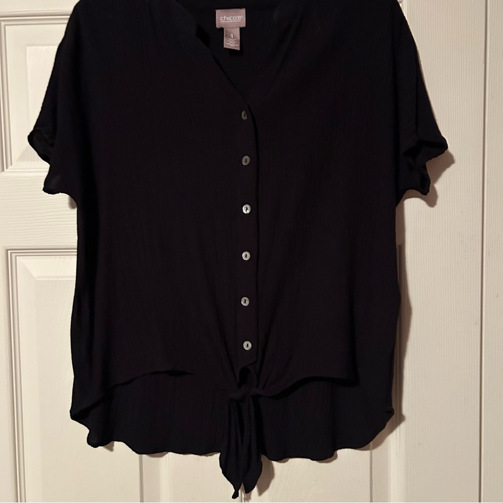 Chico's Black Button-Down Women's Top